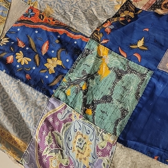 Multicolor patchwork wrap skirt - Picture 3 of 8